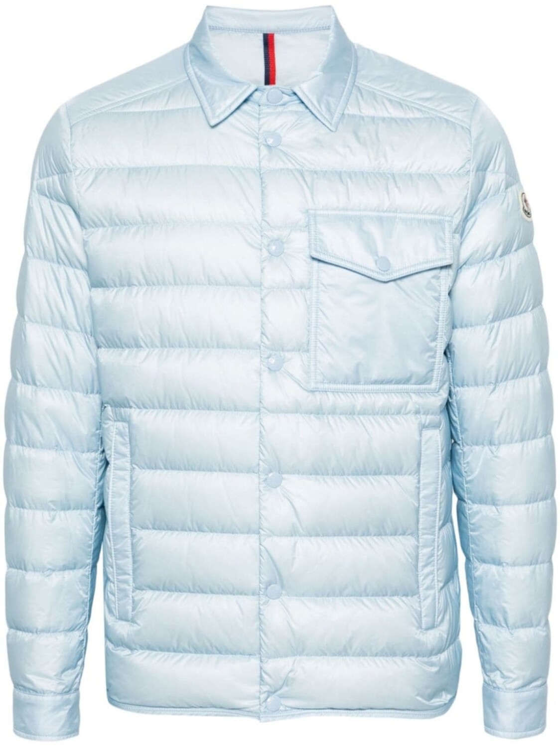 

Moncler дутая куртка-рубашка Tenibres, синий