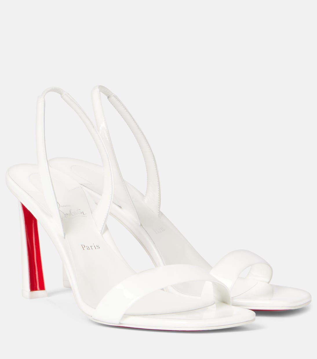 O Condora 85 лаковые сандалии Christian Louboutin, Bianco /Lin Bianco