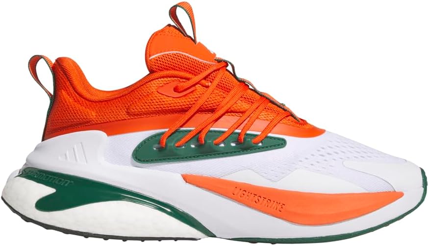 

Кроссовки Adidas Унисекс-взрослые NCAA 25/26 Team Alphaboost V2, белый/зеленый/оранжевый