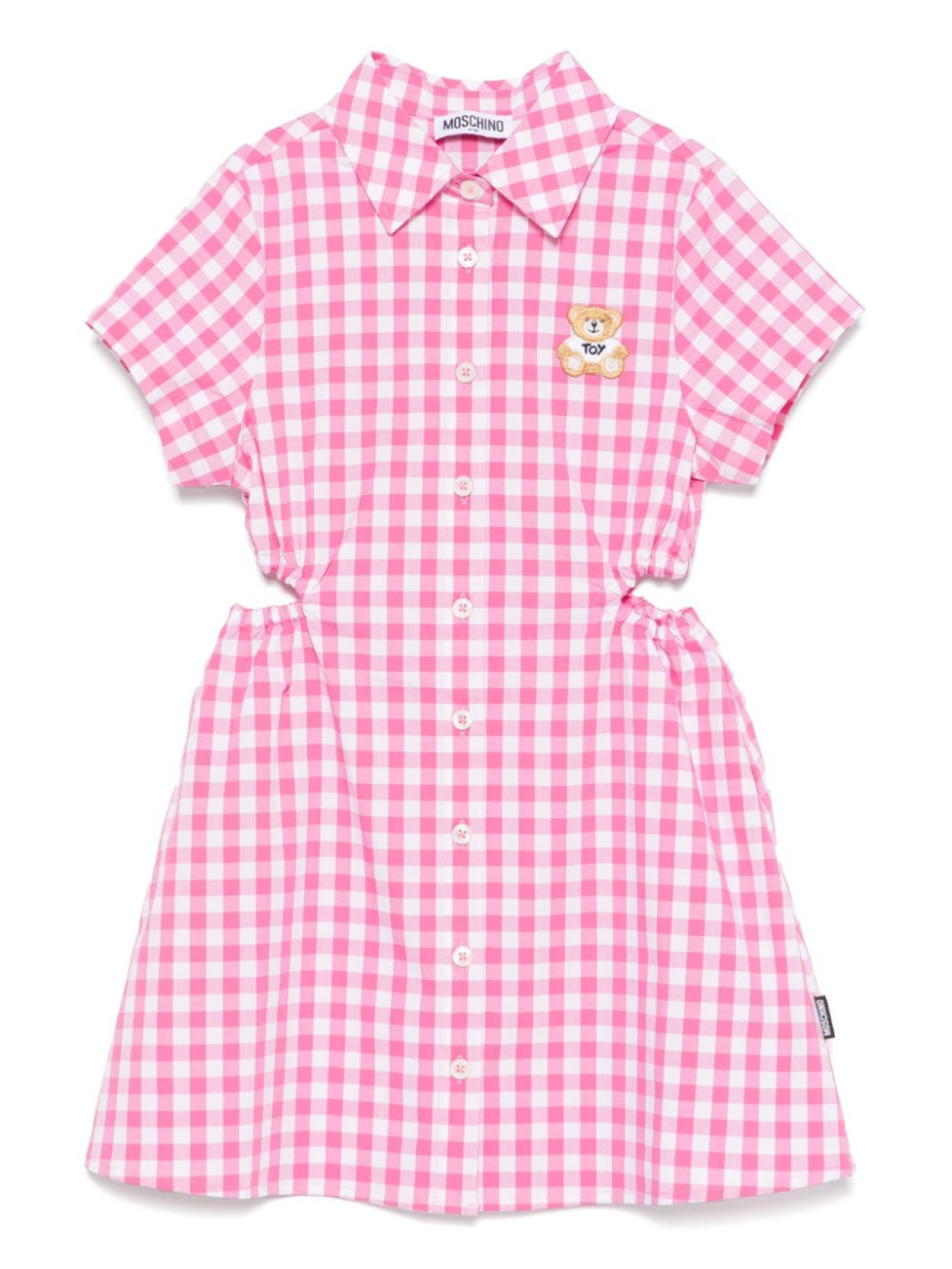 

Moschino Kids платье в клетку гингем, розовый