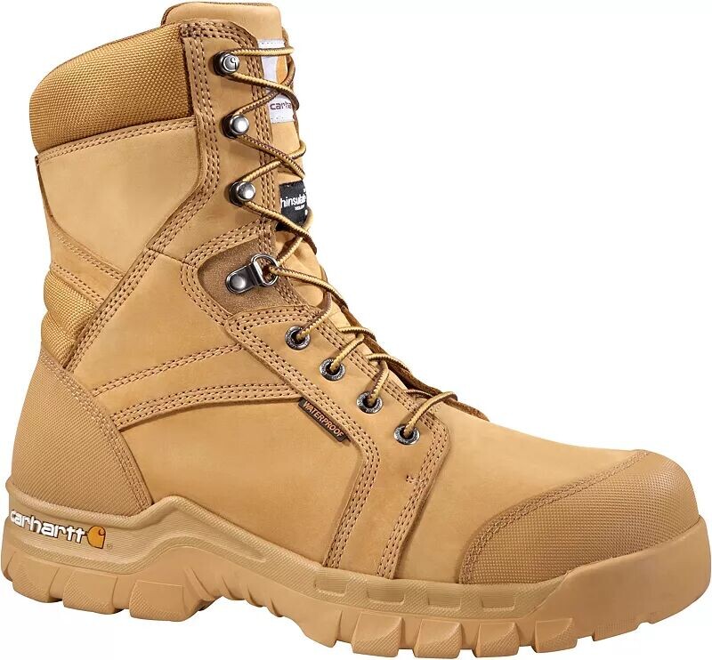 

Мужские водонепроницаемые рабочие ботинки Carhartt Rugged Flex 8 дюймов, 400 г