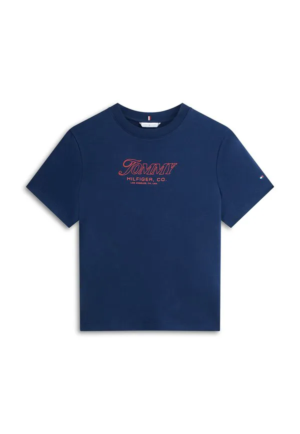 Футболка с логотипом, трикотажное полотно с принтом. Tommy Hilfiger, Dark Night Navy — фото 4