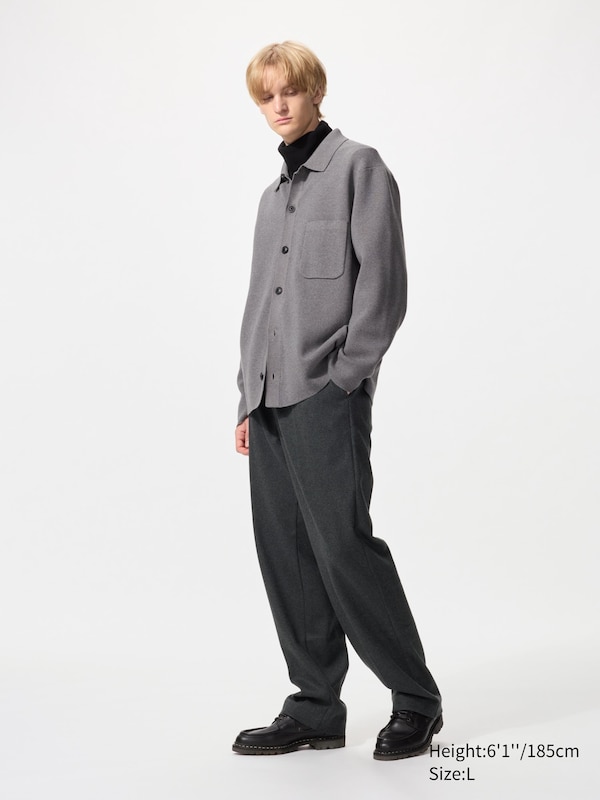 

Широкие брюки со складками (удлиненные) Uniqlo, 08 dark grey