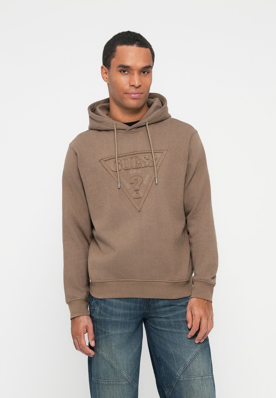 

Худи Guess TRIANGLE RAW PATCH HOODIE, Elk Brown/Brown