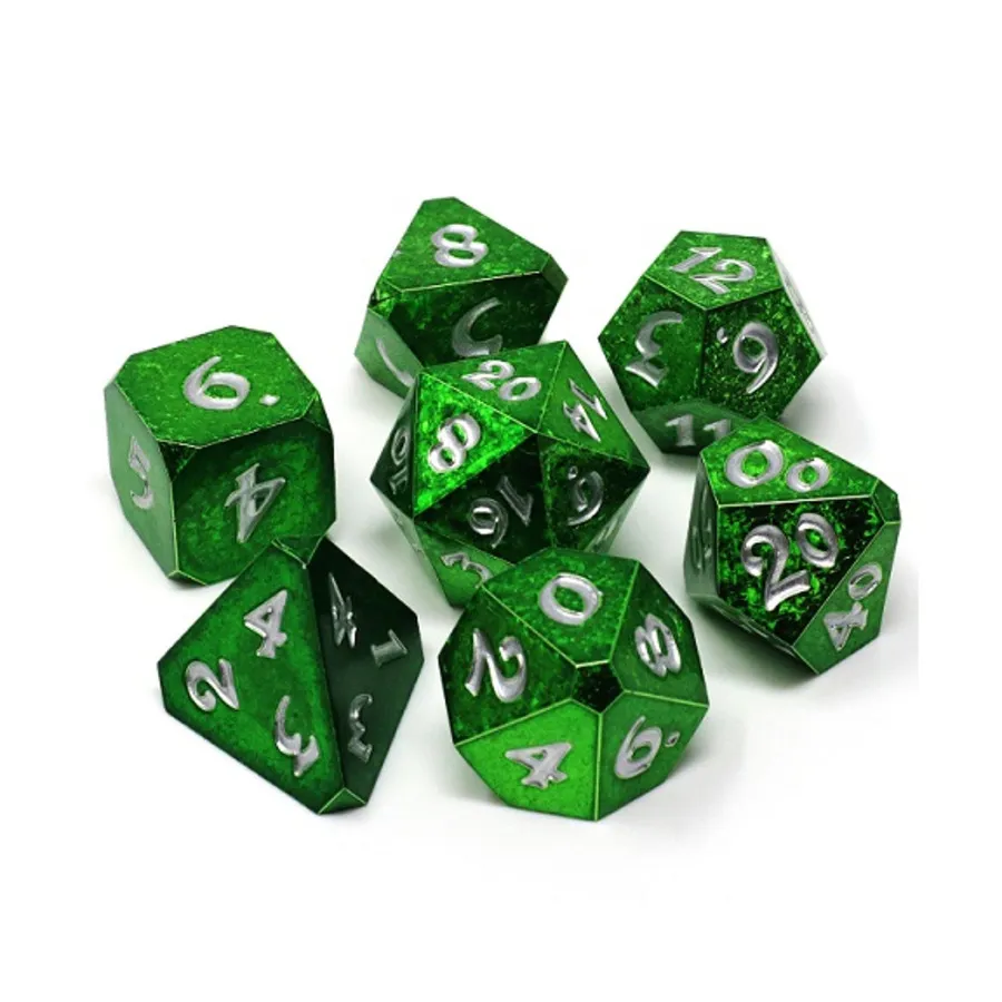 

Набор Poly — Thornsinger с серебром (7), Polymer Poly Sets (Die Hard Dice)