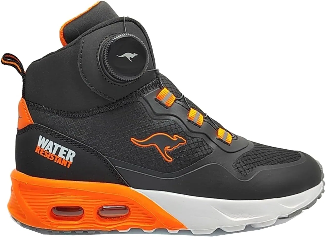 Кроссовки KangaROOS Unisex Kx-Raptor Hi Fx, Jet Black Neon Orange