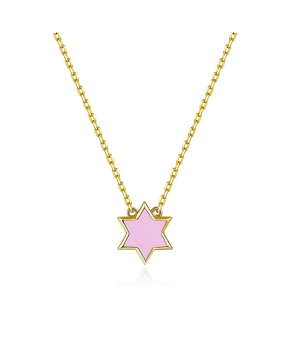 

Ожерелье Petit Star of David розового цвета Anna Zuckerman, pink
