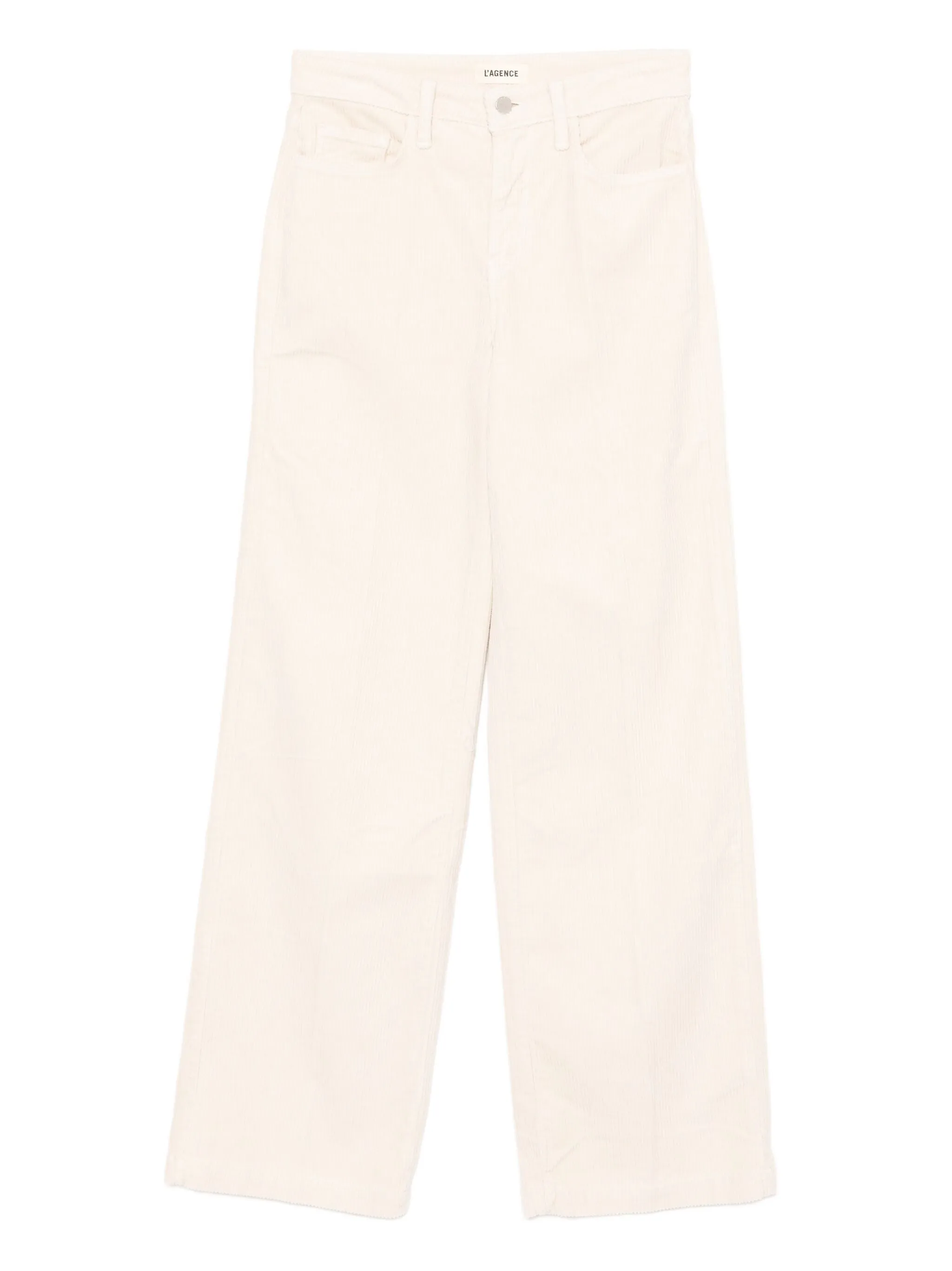 

Вельветовые брюки широкого кроя L'Agence, кремовый