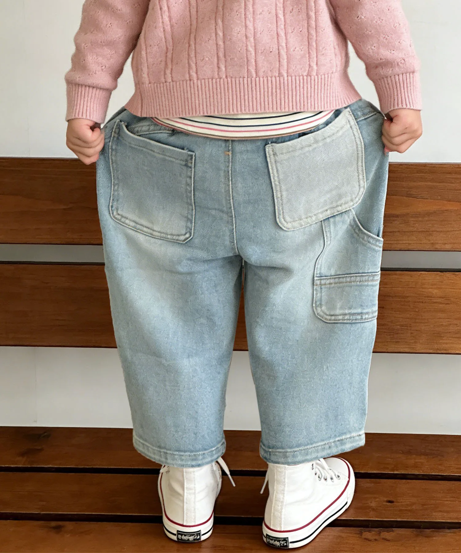 Детские джинсовые штаны-баллоны Aimoha Kids, blue — фото 2
