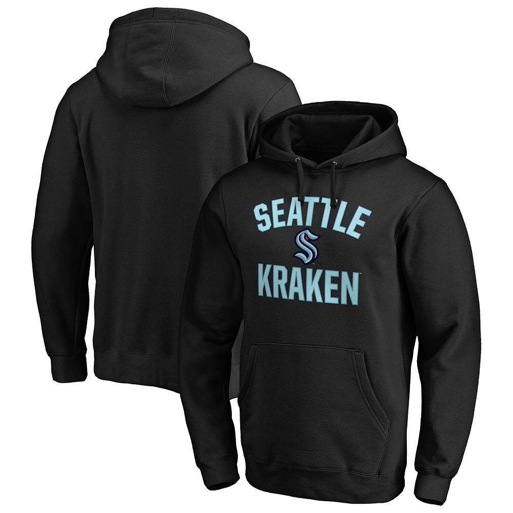 

Мужской черный пуловер с капюшоном Fanatics Seattle Kraken Big & Tall Victory Arch, цвет Krk Black