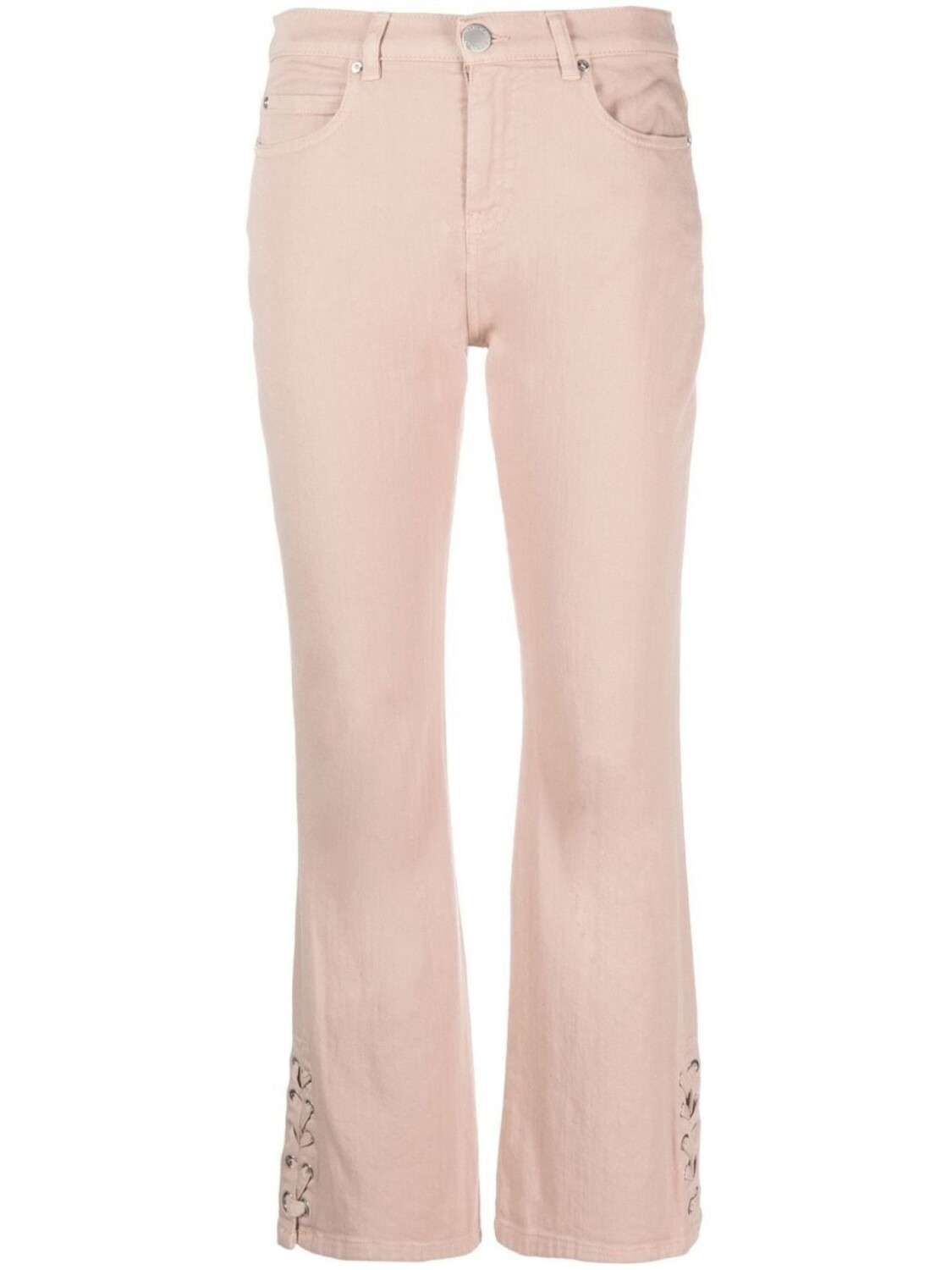 

PINKO джинсы bootcut с нашивкой-логотипом, розовый