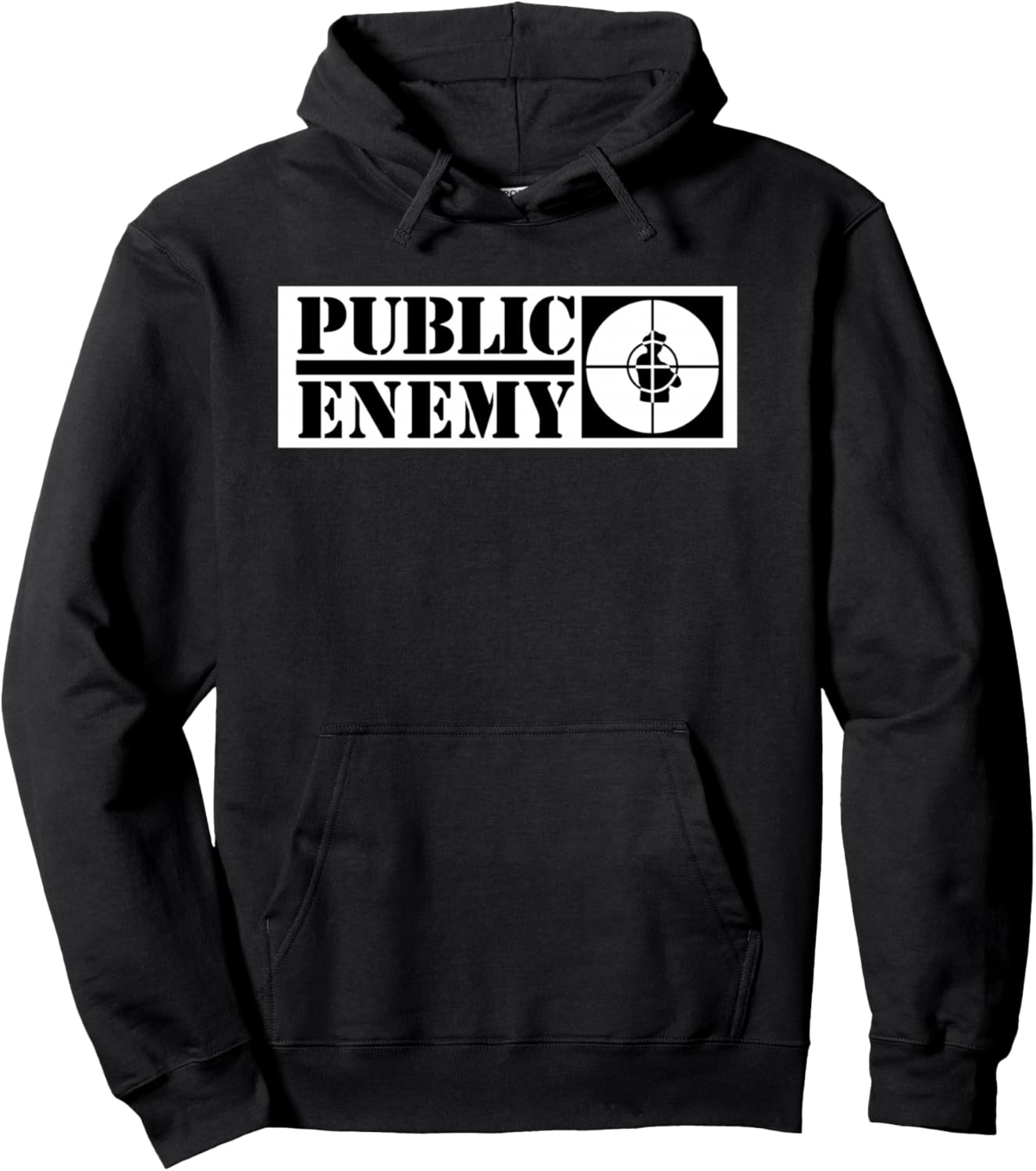 

Худи с длинным логотипом Public Enemy, черное