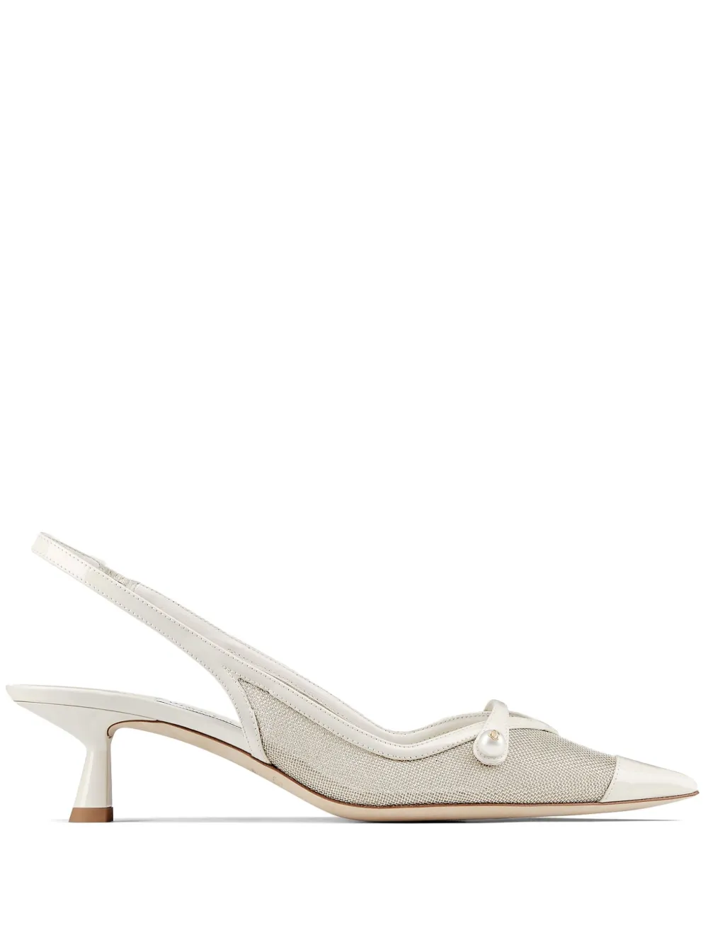 Туфли Amita 45 с ремешком на пятке JIMMY CHOO, серебяный
