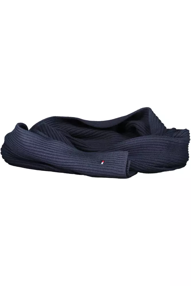 

Синий хлопковый мужской шарф Tommy Hilfiger