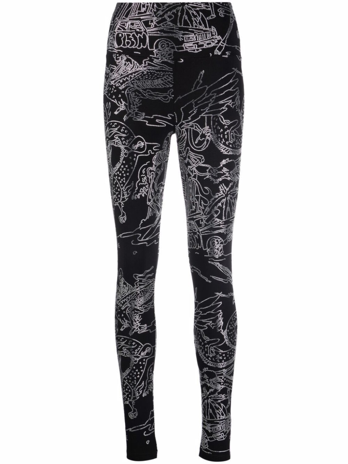 

Philipp Plein легинсы с принтом, черный