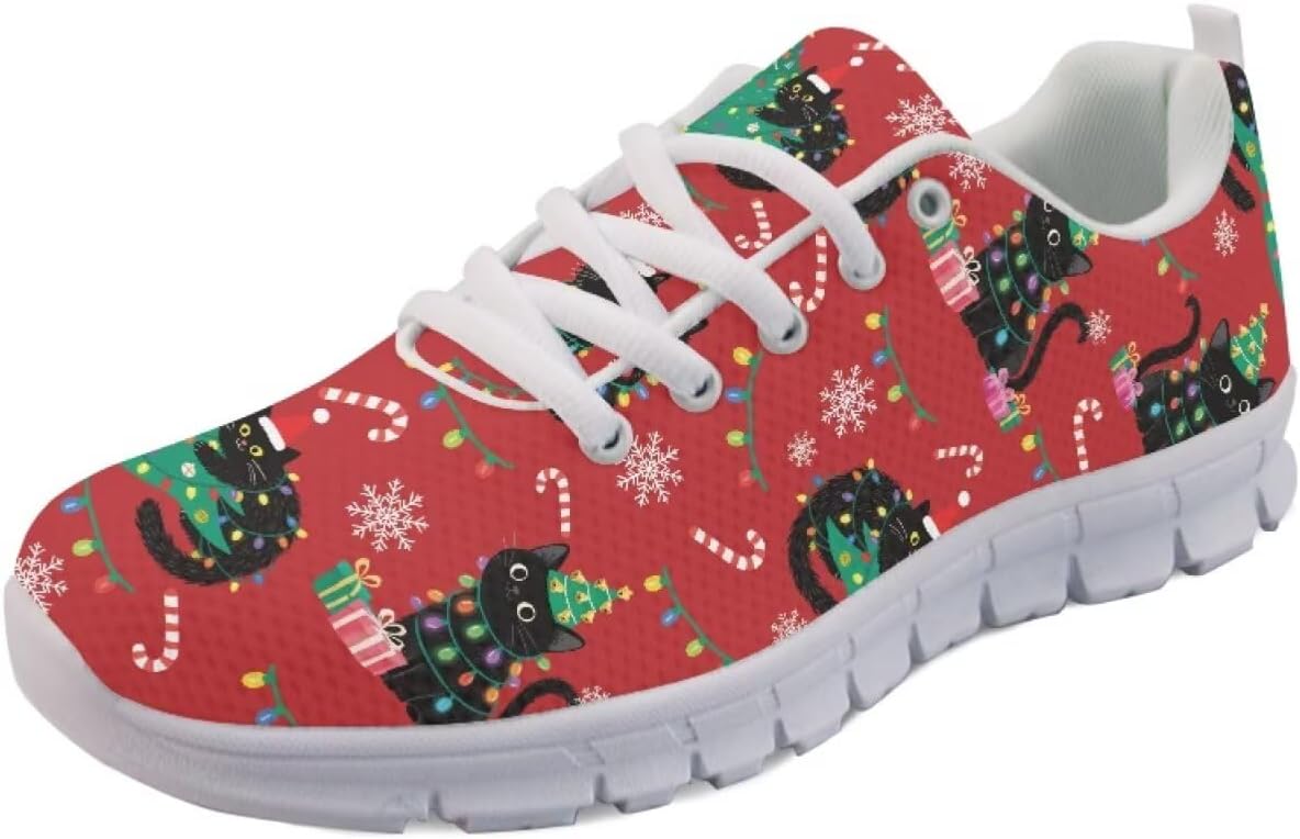 

Кроссовки Forchrinse для женщин и мужчин, с шнуровкой, для бега, дышащие, с сеткой, на шнуровке, для прогулок и тенниса, черный