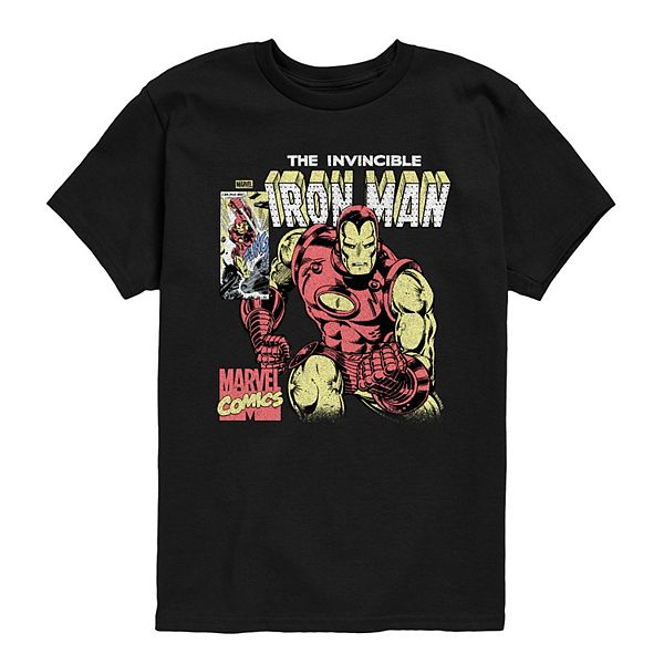 

Футболка с принтом Iron Man Comic Cover для мальчиков 8-20 Licensed Character, Black