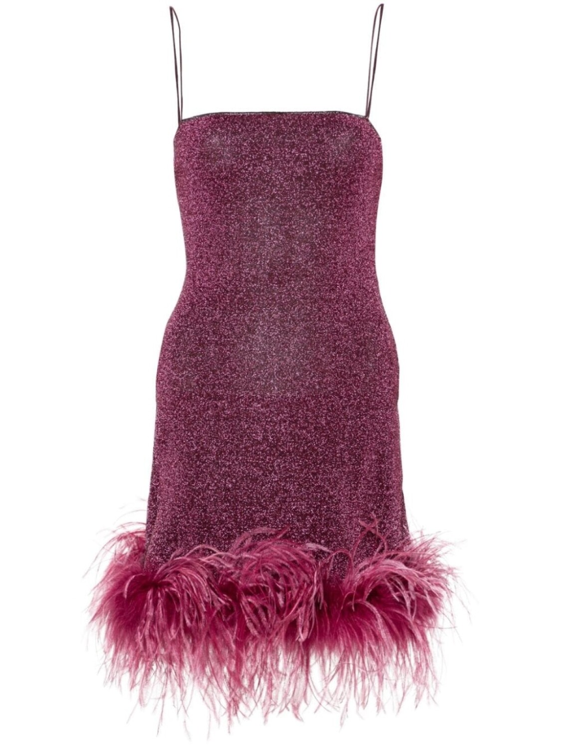 

Oséree платье мини Lumière Plumage с люрексом, фиолетовый