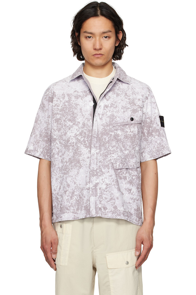 

Футболка 'парашют' stretch-tc с пигментной тканью Stone Island, серый