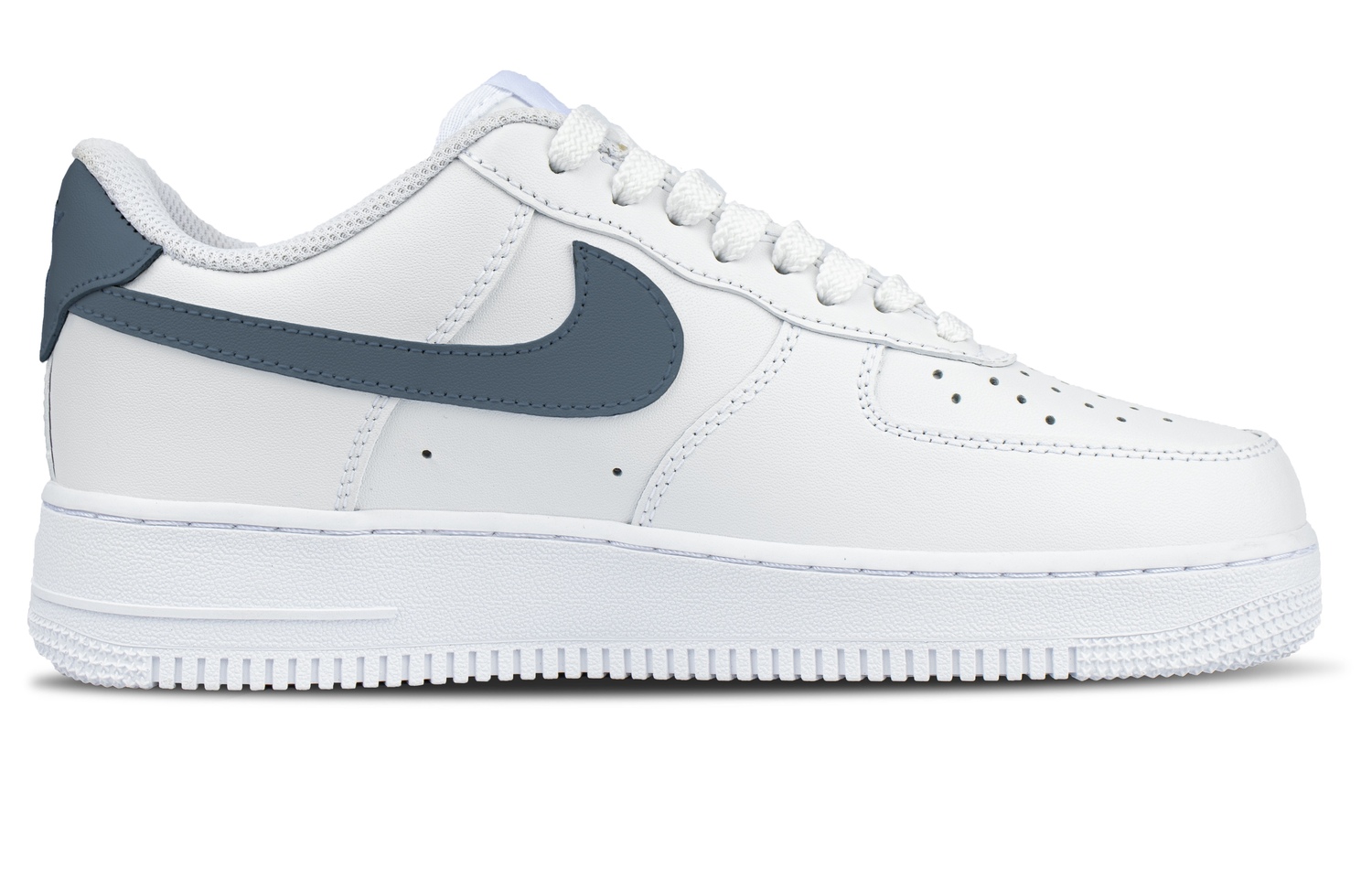 Nike Air Force 1 Smile Gray устойчивые к истиранию низкие скейтборд кроссовки men's серый белый — фото 3