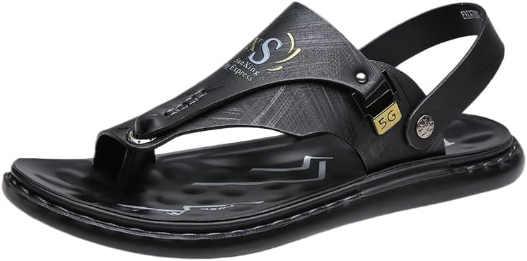 

Летние стильные мужские сандалии HCHCTRY, плоская подошва, летние повседневные сандалии для улицы, тапочки, для пляжного отдыха, отлично подходят для вождения и прогулок, черный