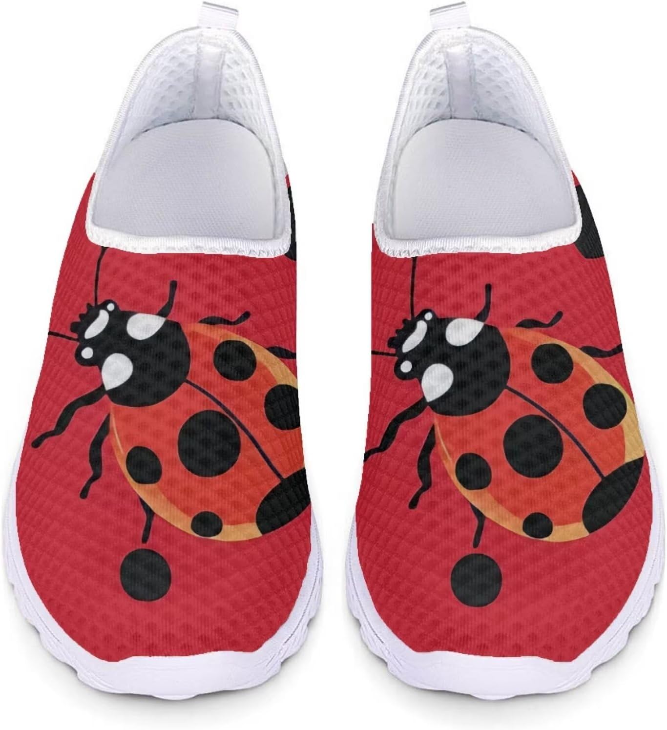 

Кроссовки Forchrinse Panda для женщин и мужчин Go Walk Slip-on для бега и ходьбы, красный