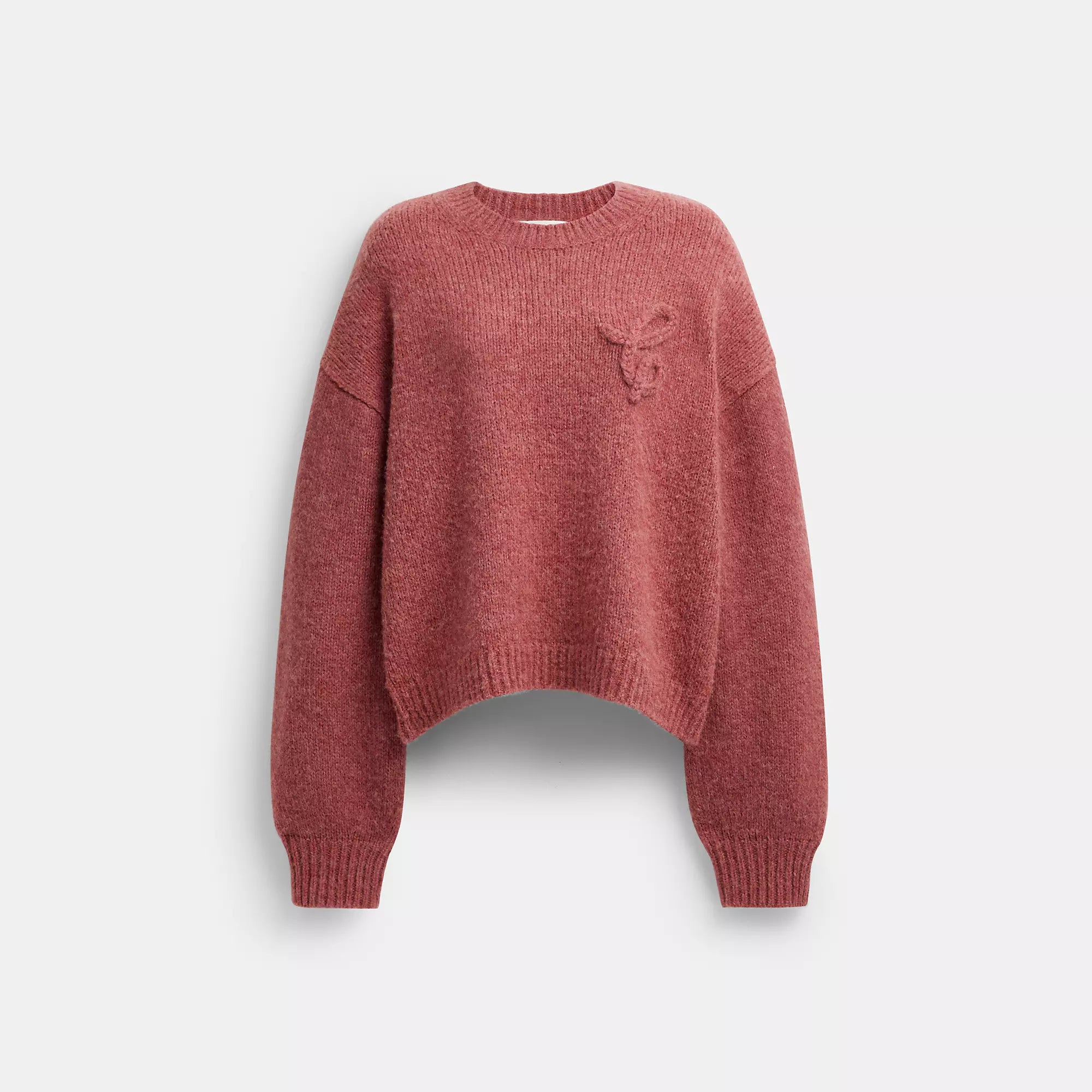 

Свитер с круглым вырезом от Coach Outlet Signature, цвет rouge