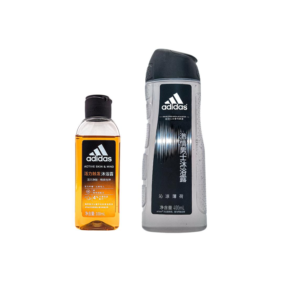

3 в 1 активный триггерный гель для душа travel sized снятие зуда и увлажнение очищение 100мл+400мл Adidas