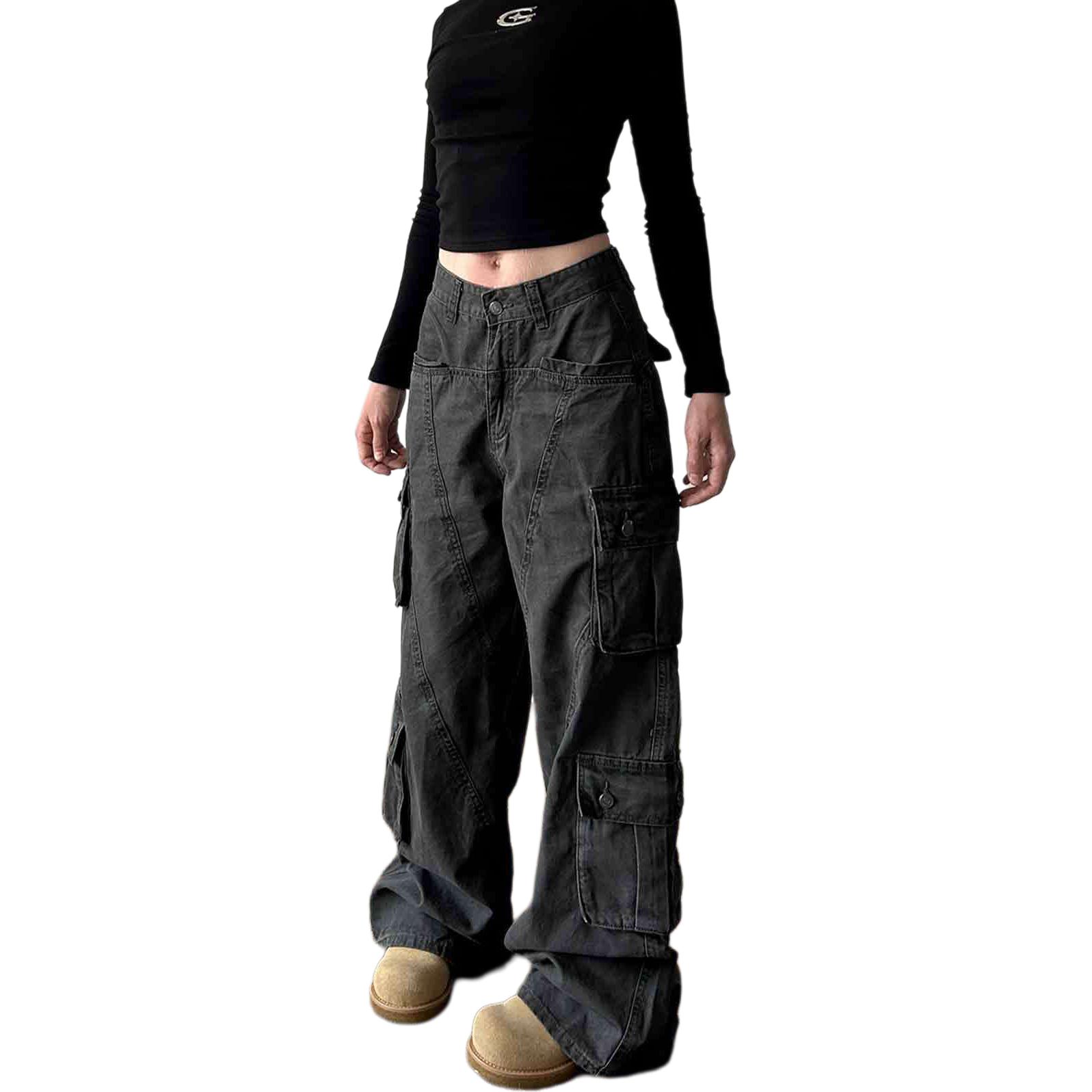 

NEVER RULE Кargo брюки Unisex серые Moderate