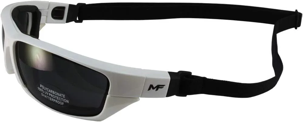 

Мотоциклетные солнцезащитные очки/маска Switchback с мягкой подкладкой, белая и серая оправа, дымчатые линзы, съемная поролоновая подкладка MotoFrames, White Grey