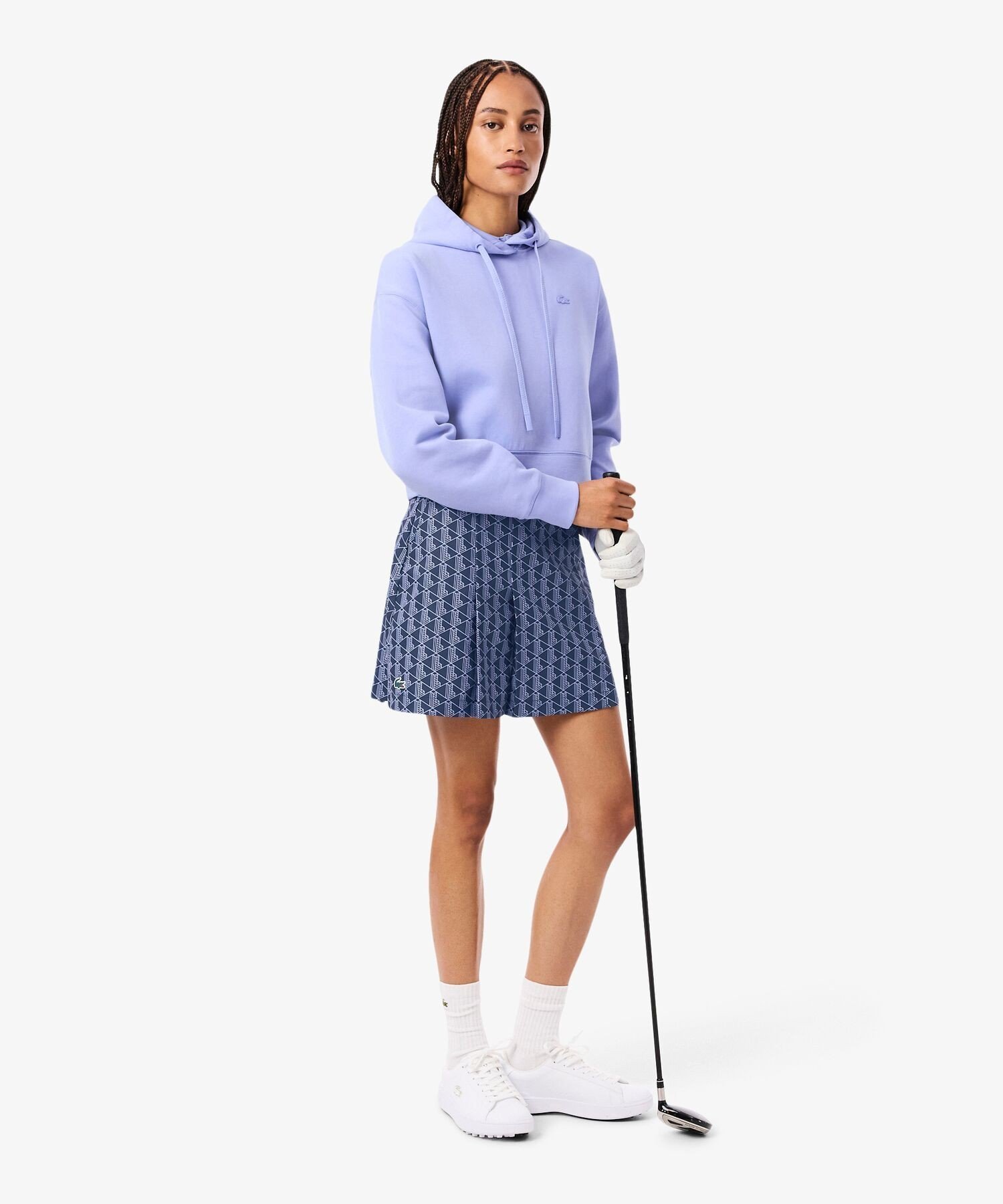 Юбка для гольфа LACOSTE клетчатая с подкладкой, Navy — фото 4