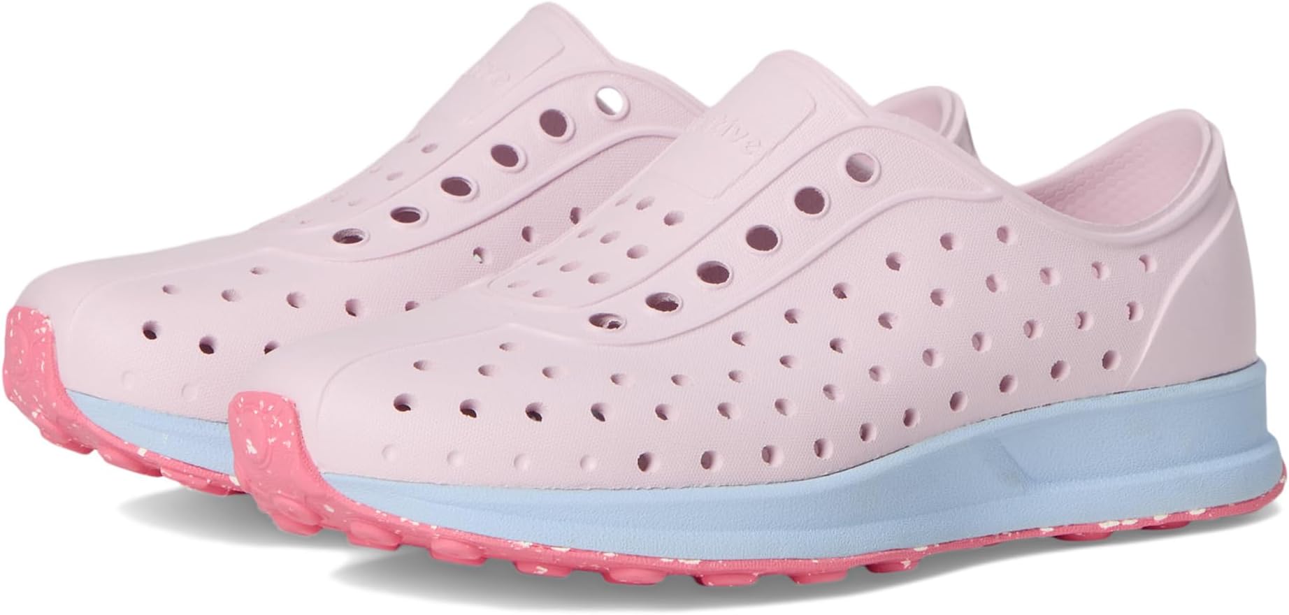 

Кроссовки Native Shoes Kids Robbie, цвет Barely Pink/Skyway Blue/Clover Speckle Rubber