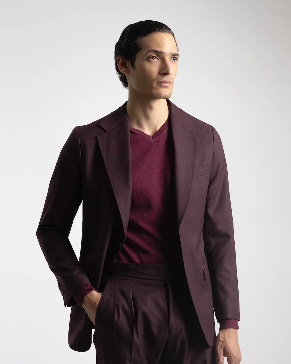 

Пиджак мужской, силуэт slim fit, бордовый PuroEgo