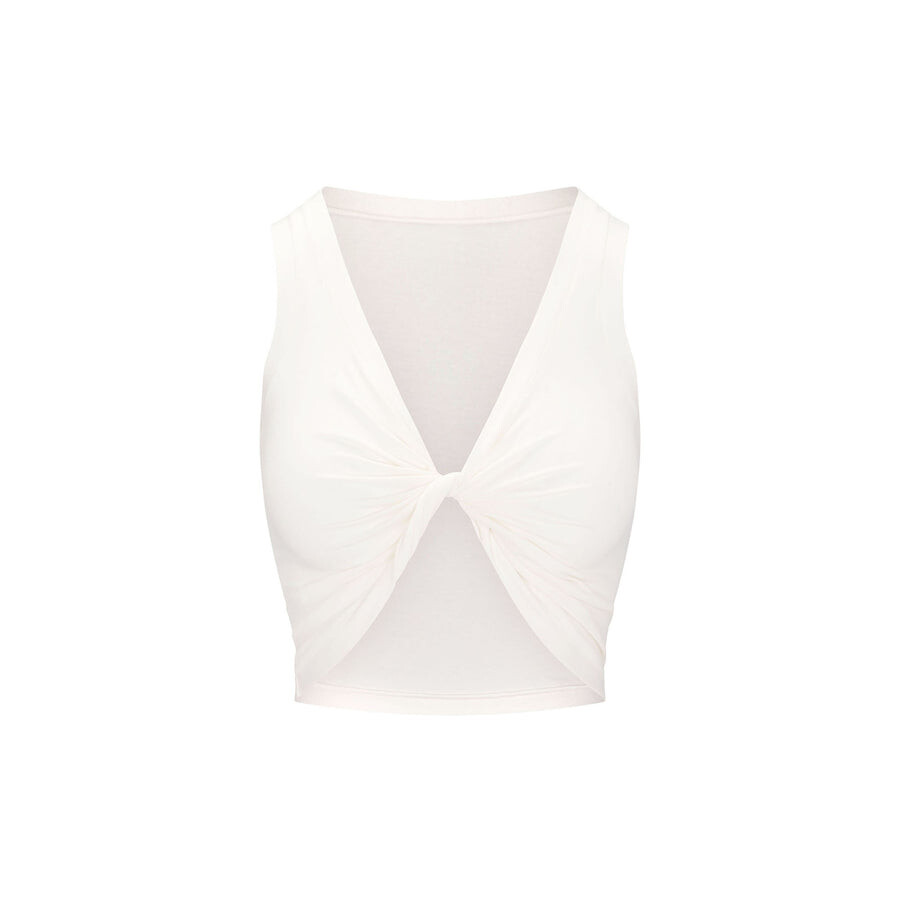 

Укороченный топ SKIMS Cotton Twist, цвет Marble