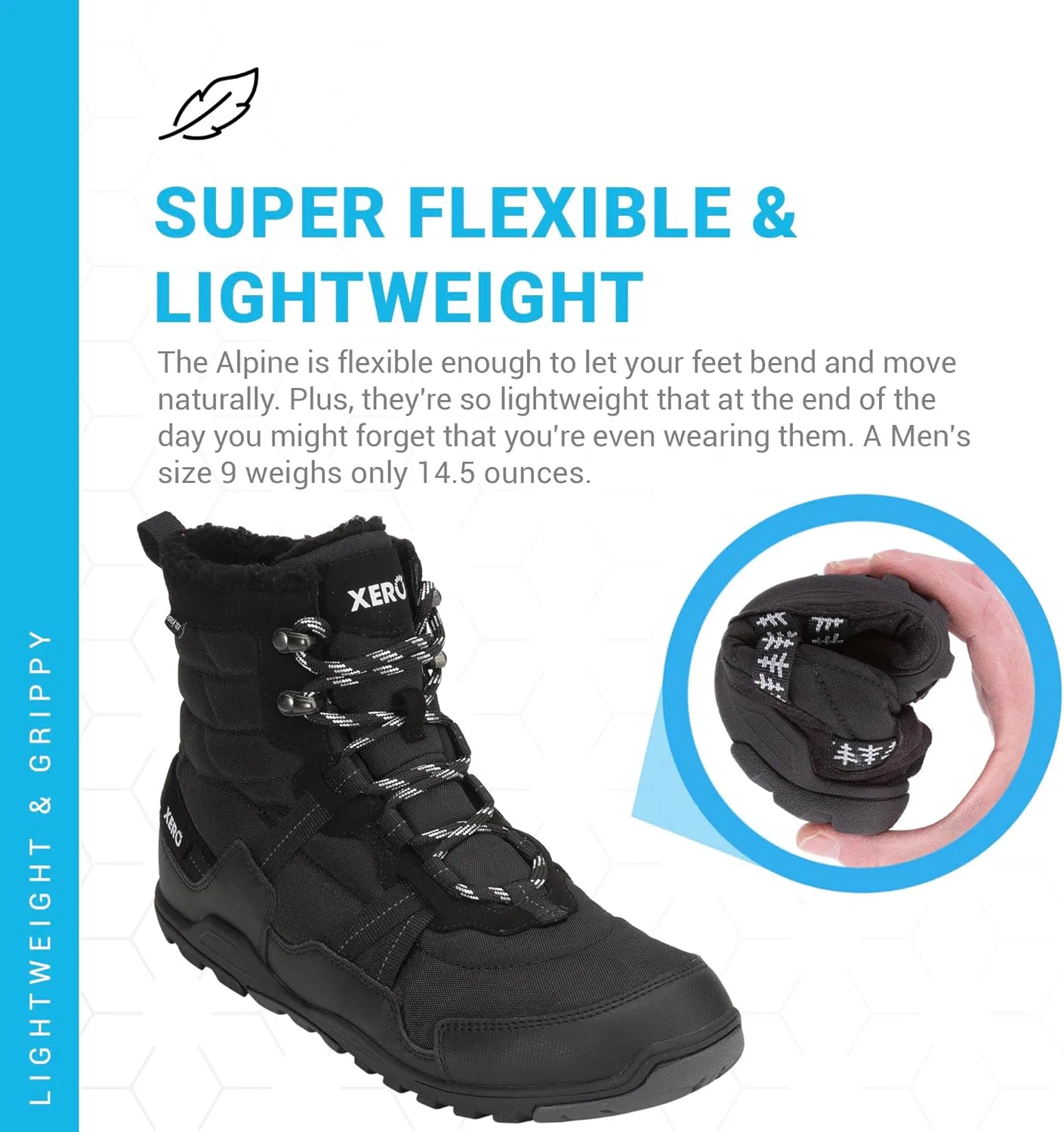 Мужские зимние ботинки Xero Shoes Alpine - водонепроницаемые, утепленные ботинки для активного отдыха, Black — фото 4