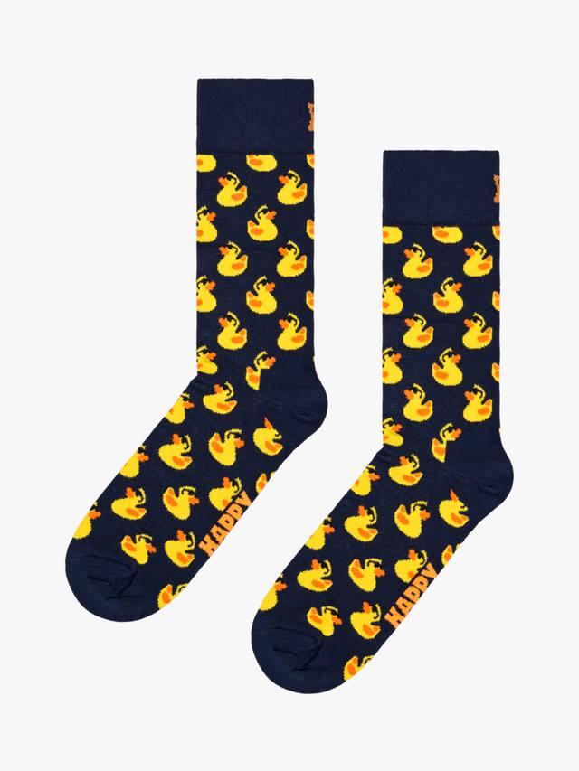 

Резиновые утиные носки Happy Socks, цвет Navy/Yellow
