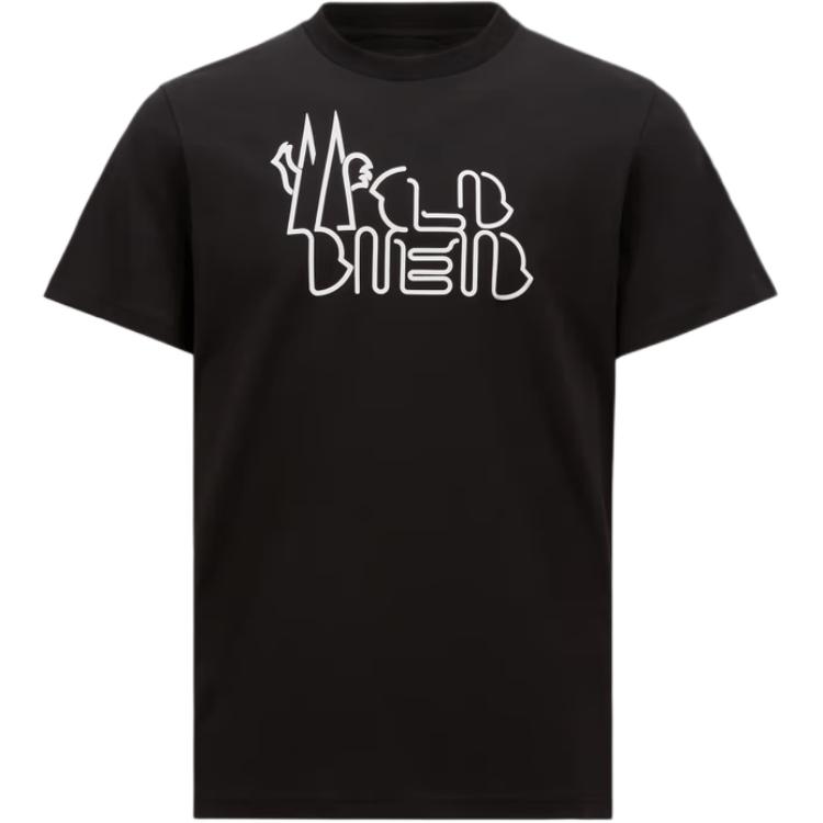 

Хлопковая футболка Moncler, черный