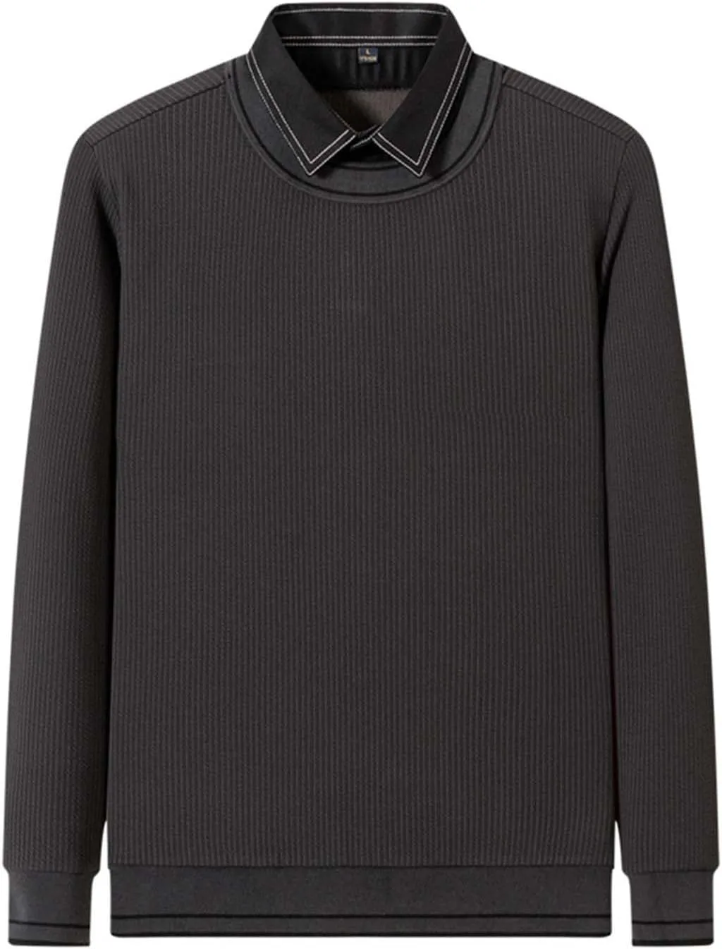 

Свитер мужской с лацканом, зимний, утепленный