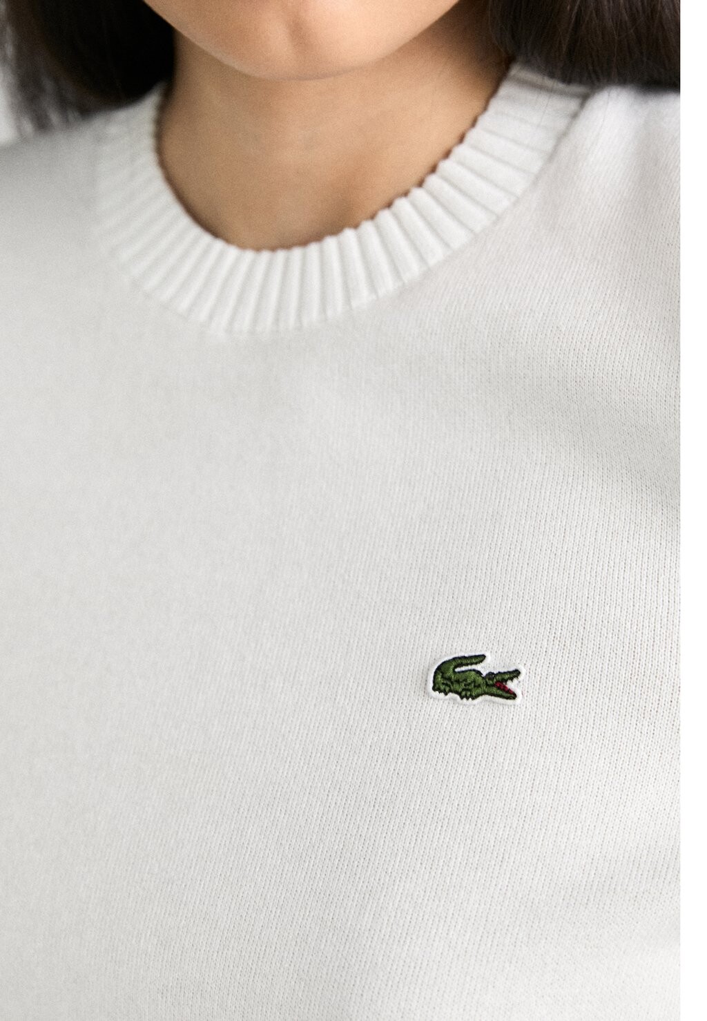 

Вязаный свитер Lacoste, кремовый