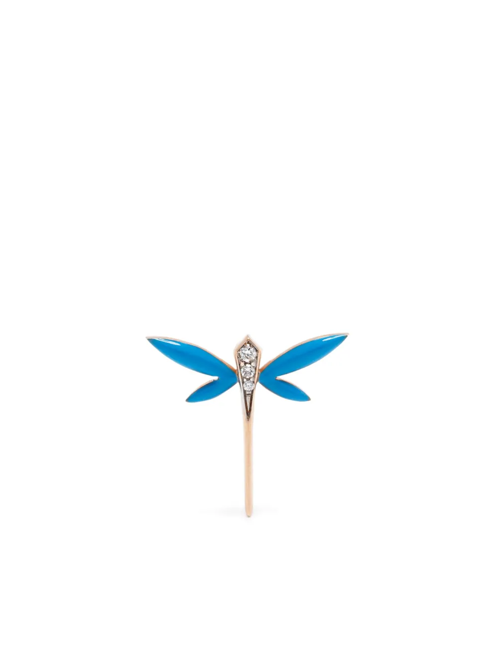 

Серьга-гвоздик Dragonfly из желтого золота с бриллиантами Anapsara, золотой