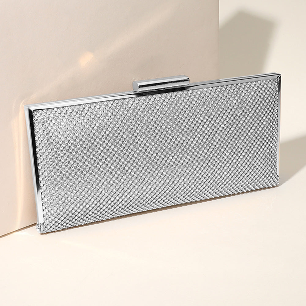 

Повседневная клатч-сумка через плечо FASHNZFAB, Clear,Rhodium