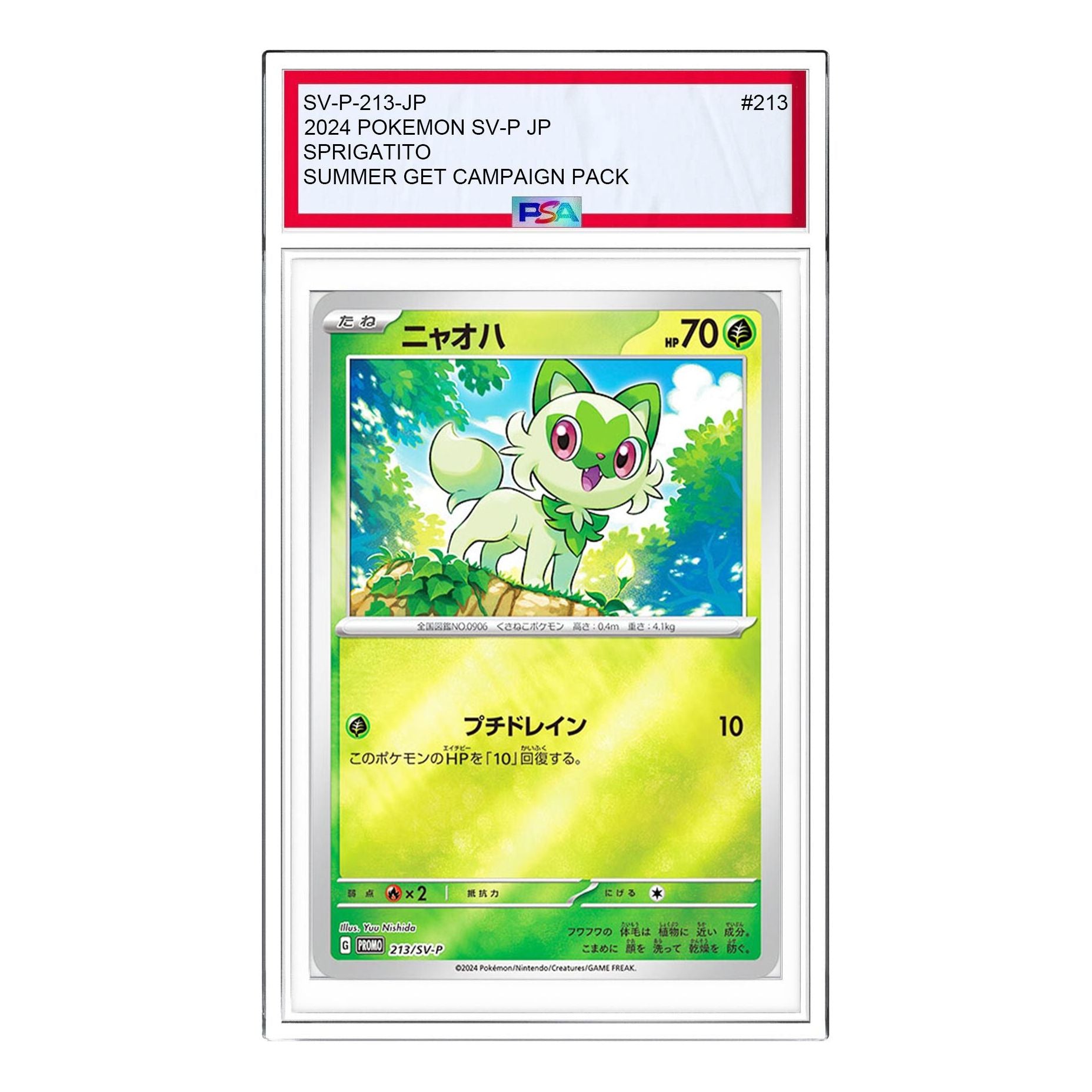 

Карта Pokemon Pokemon Card Summer is Here! Get a Promo Card Campaign! [SV-P 213] 'Sprigatito P'