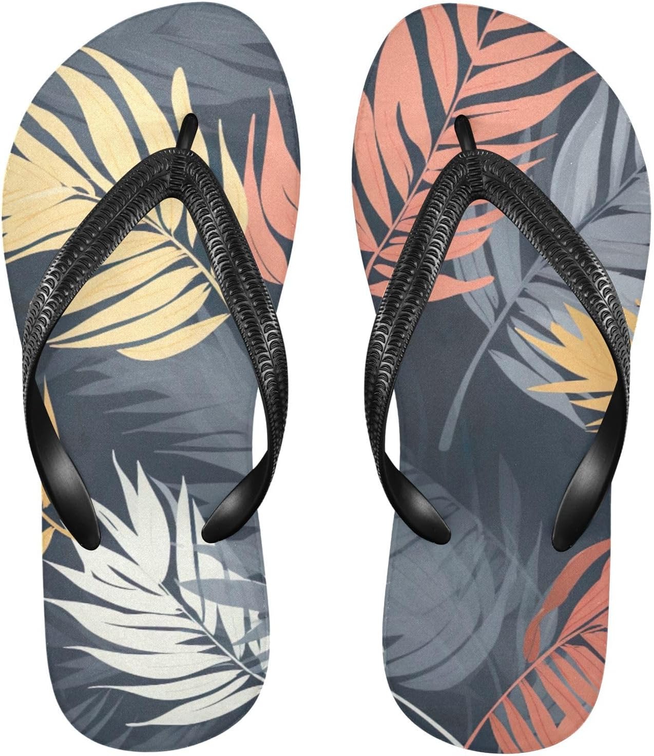 

Женские и мужские летние пляжные шлепанцы Palm Leaf с тропическим дизайном, для душа Kfbe