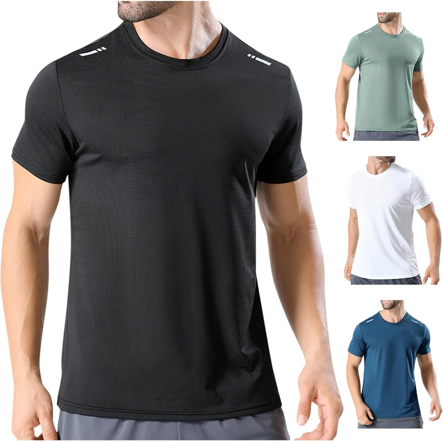 

Мужская футболка для бега летняя с коротким рукавом quick dry для тренировок