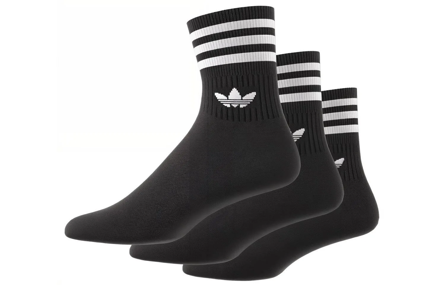 Adidas Originals Носки унисекс, набор из 3 пар, черные