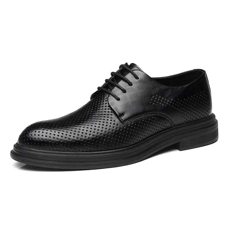 

Mulinsen Мужские туфли черные с низким верхом и ажурными деталями SJ788-1 Black Cut-Out, цвет SJ788-1 Black Cut-Out