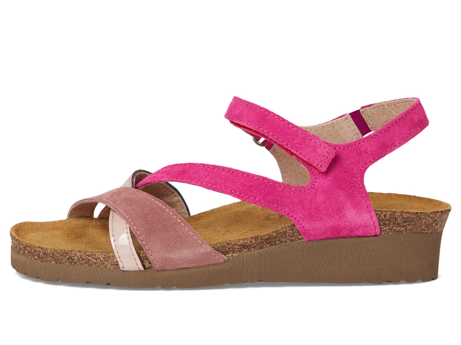Туфли Naot Sophia, цвет Fuchsia Suede/Rose Suede/Porcelain Patent Leather — фото 4