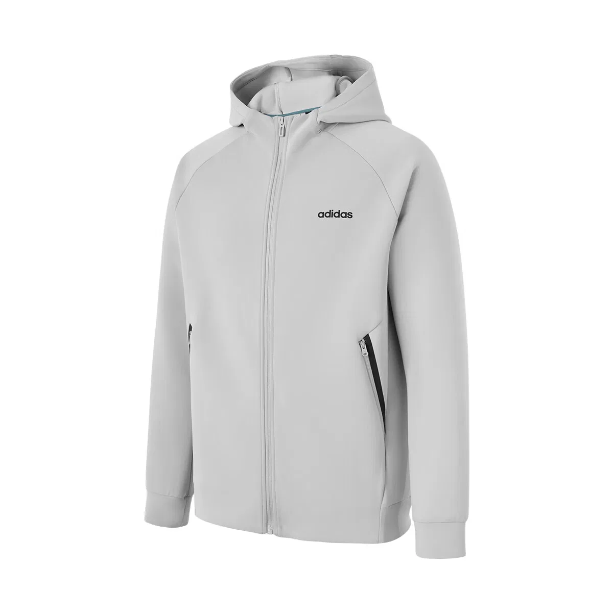 Толстовка серая капюшон Adidas