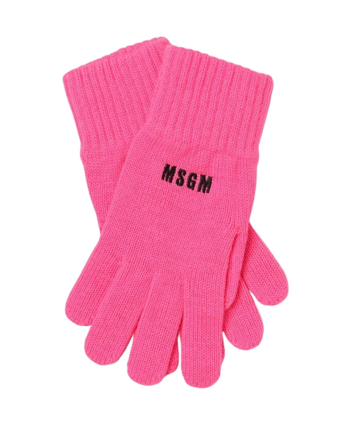 

Теплые вязаные перчатки для создания уютного образа. Msgm, розовый