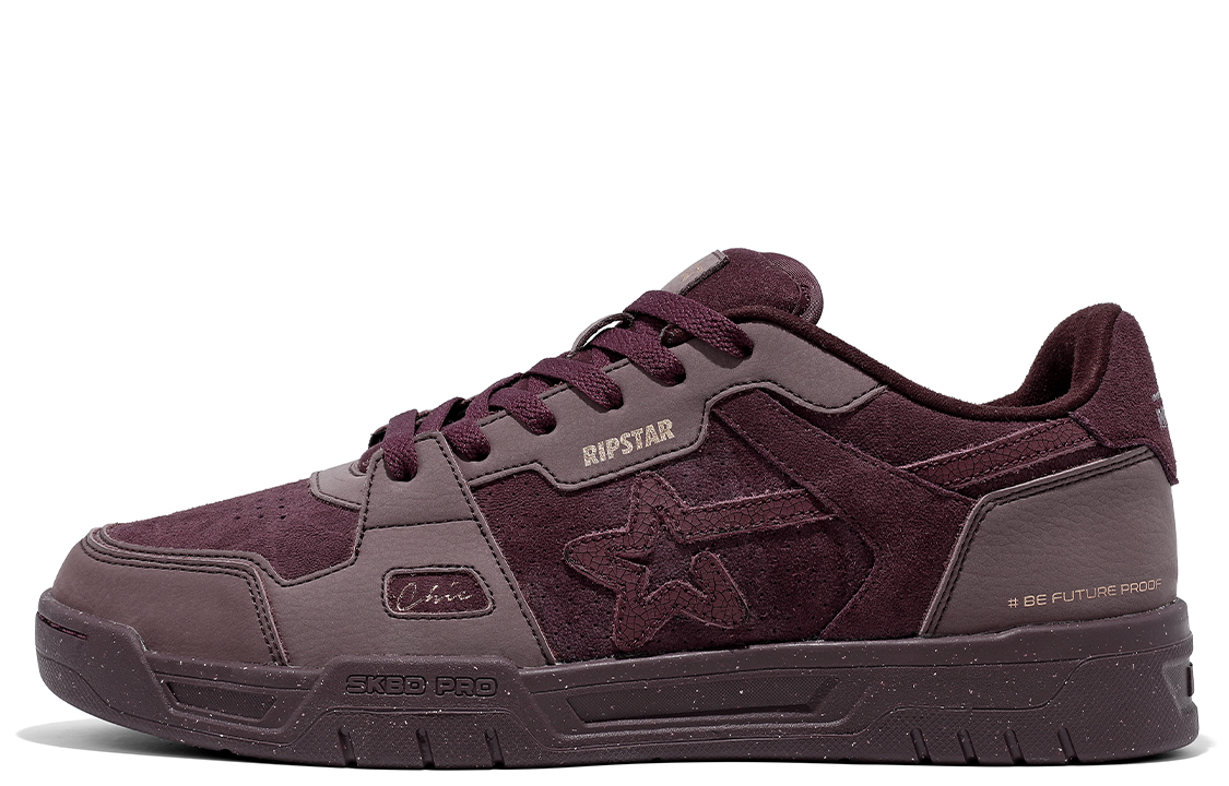 

Кроссовки RIPSTAR SKBD Chic Skateboarding Shoes Unisex Low-top Burgundy, цвет Mulled wine